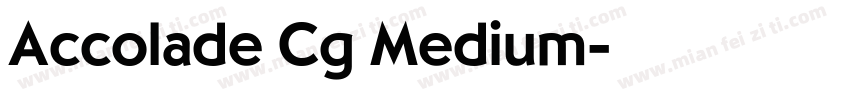 Accolade Cg Medium字体转换